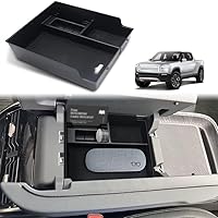 Vista 1 de BestEvMod para Rivian R1T y Rivian R1S Accesorios Bandeja Organizadora de Consola Central, Reposabrazos Caja de Almacenamiento Material ABS