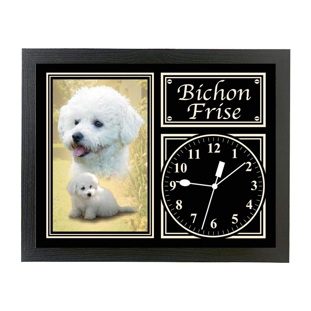 Personalised Gift Products Black Bichon Frise Dog Breed Gift Clock