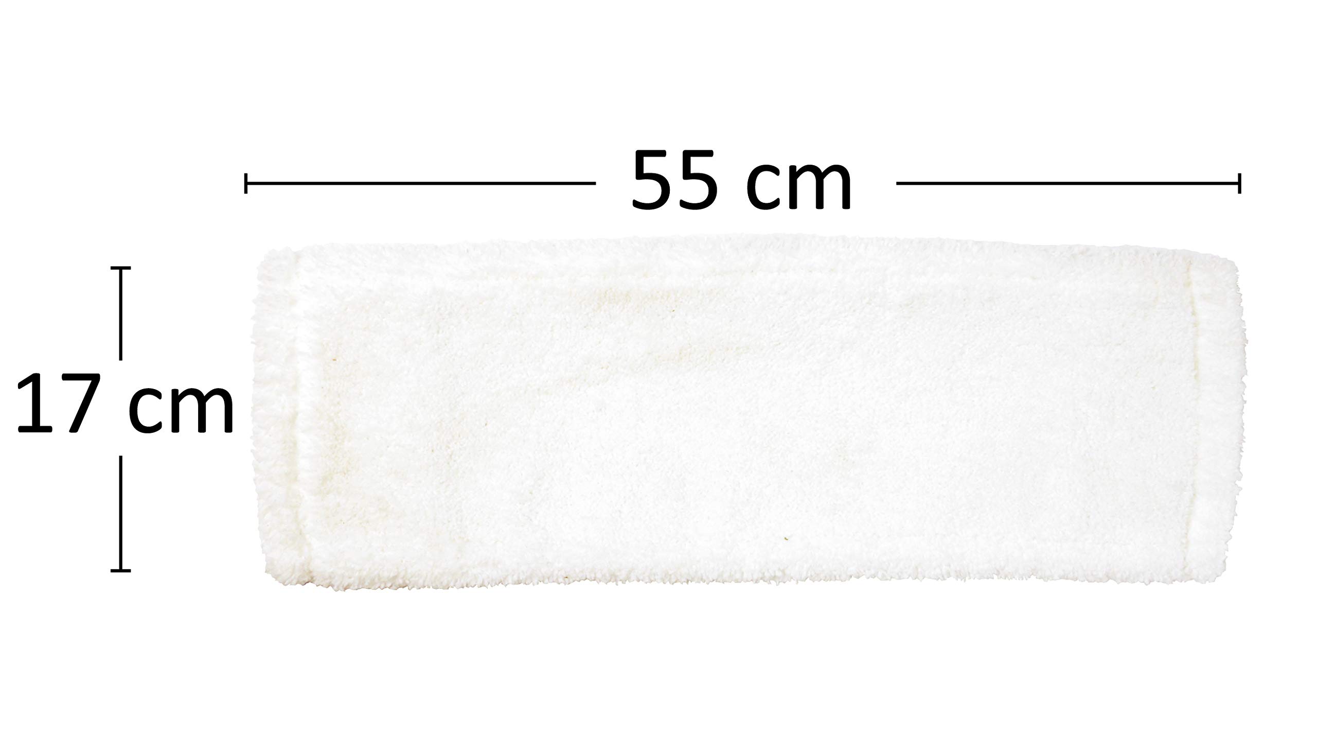 Sonty 70 Stück Mopp, Wischmop Professional, Microfaser 50cm weiß (70)