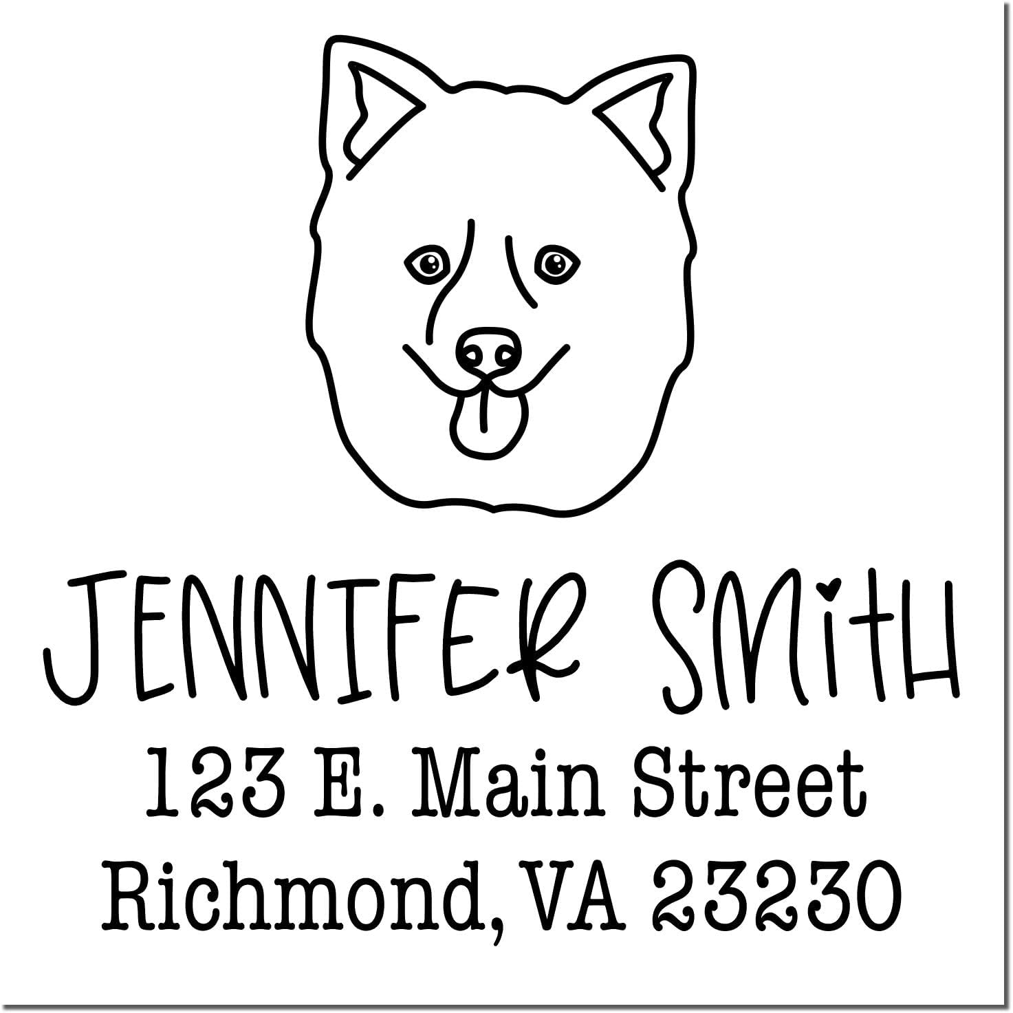 Pomsky PSI Custom Address Stamp for Business Invoices & Personal Use | Self-Inking Square Mailing Address Stamp Personalizable | Professional Return Labels & Documents | 1-5/8 Size