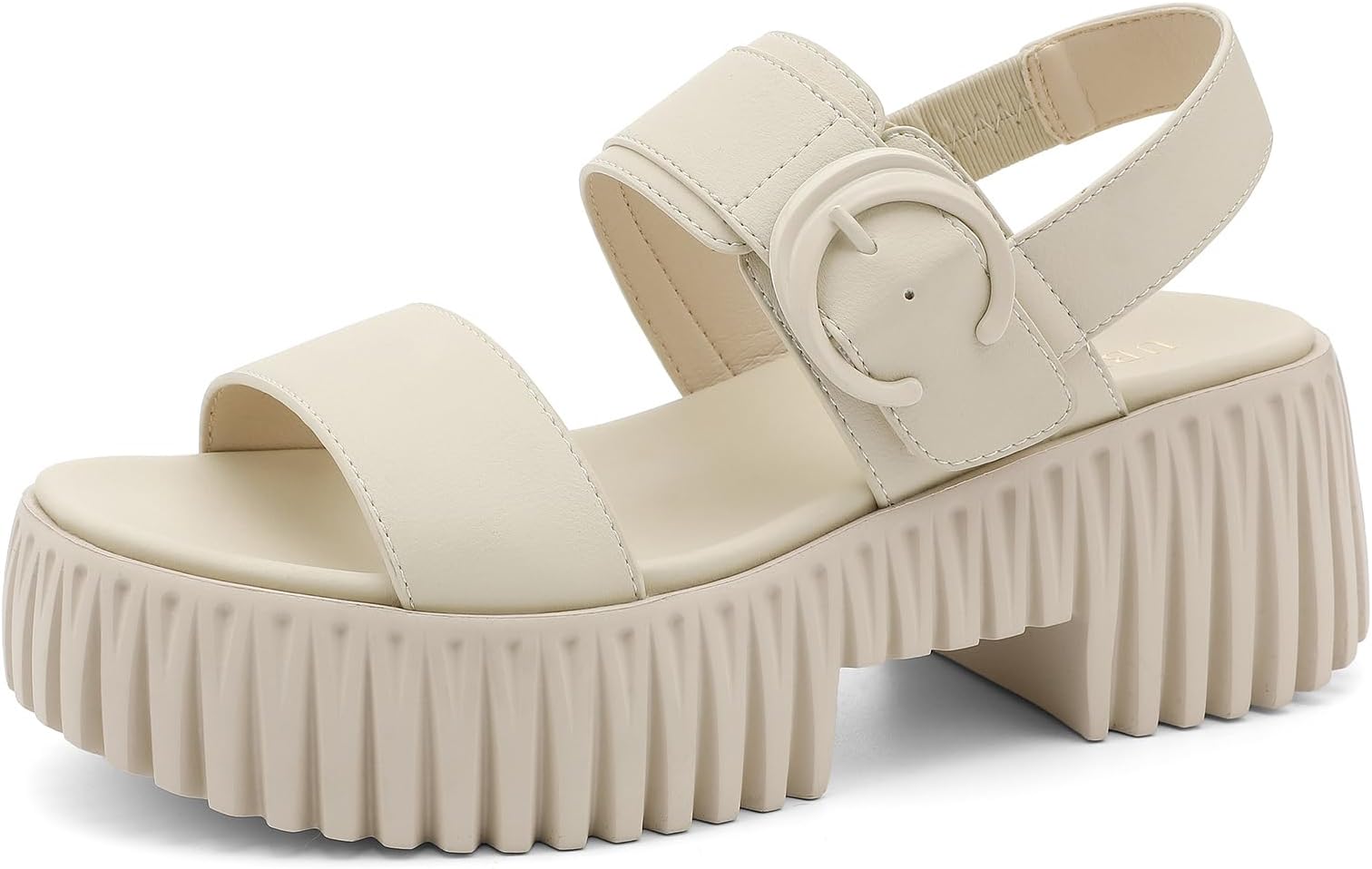 - Womens Platform Sandals with Low Wedge - Adjustable Ankle Strap, Arch Support Cushion Footbed, Comfortable Lightweight Buckle Sandals