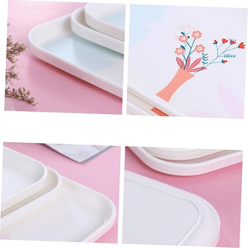 Miniatura 6 de Ciieeo Bandejas para Comida Plato de Frutas Bandeja de Snack Plato de Desayuno Vajilla Rectángulo Restaurante Servir Bandejas