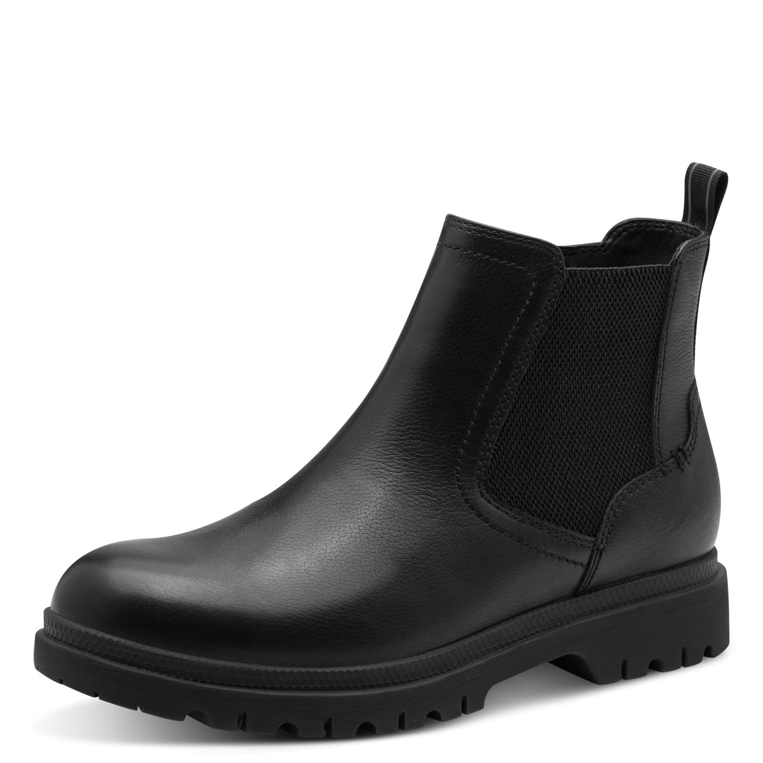 Tamaris Women's Damen Chelsea 1-25440-45 Boot, Black (Black Leather), 4 UK