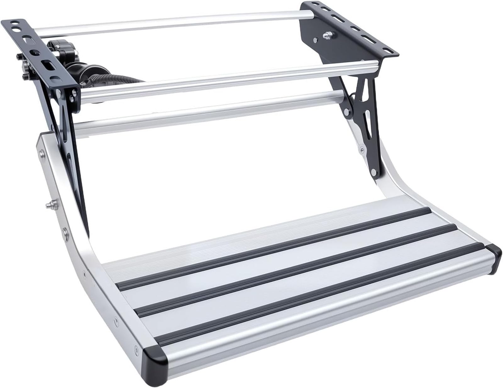 Elektryczny stopień wejściowy do kampera, pojedynczy składany stopień do kampera, ręczny montaż stopnia do kampera, stop aluminium, do kampera, przyczepy kempingowej i kampera Manual-1layer