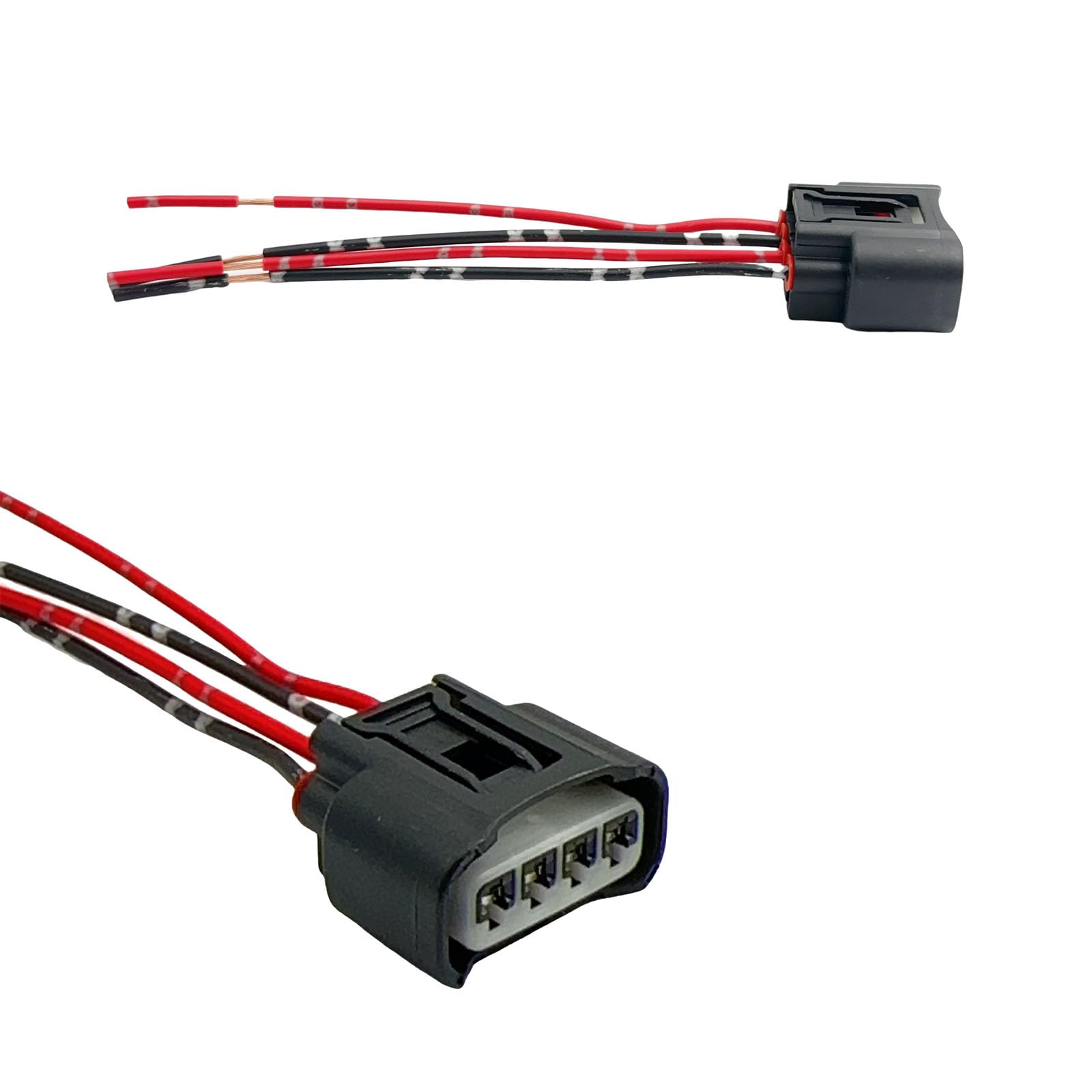 Lot de 6 connecteurs de bobine d'allumage standard à 4 ports - Fil de bobine d'allumage femelle - Compatible avec Toyota Camry Corolla Highlander Scion tC Sienna - Remplacement # 90980-11885