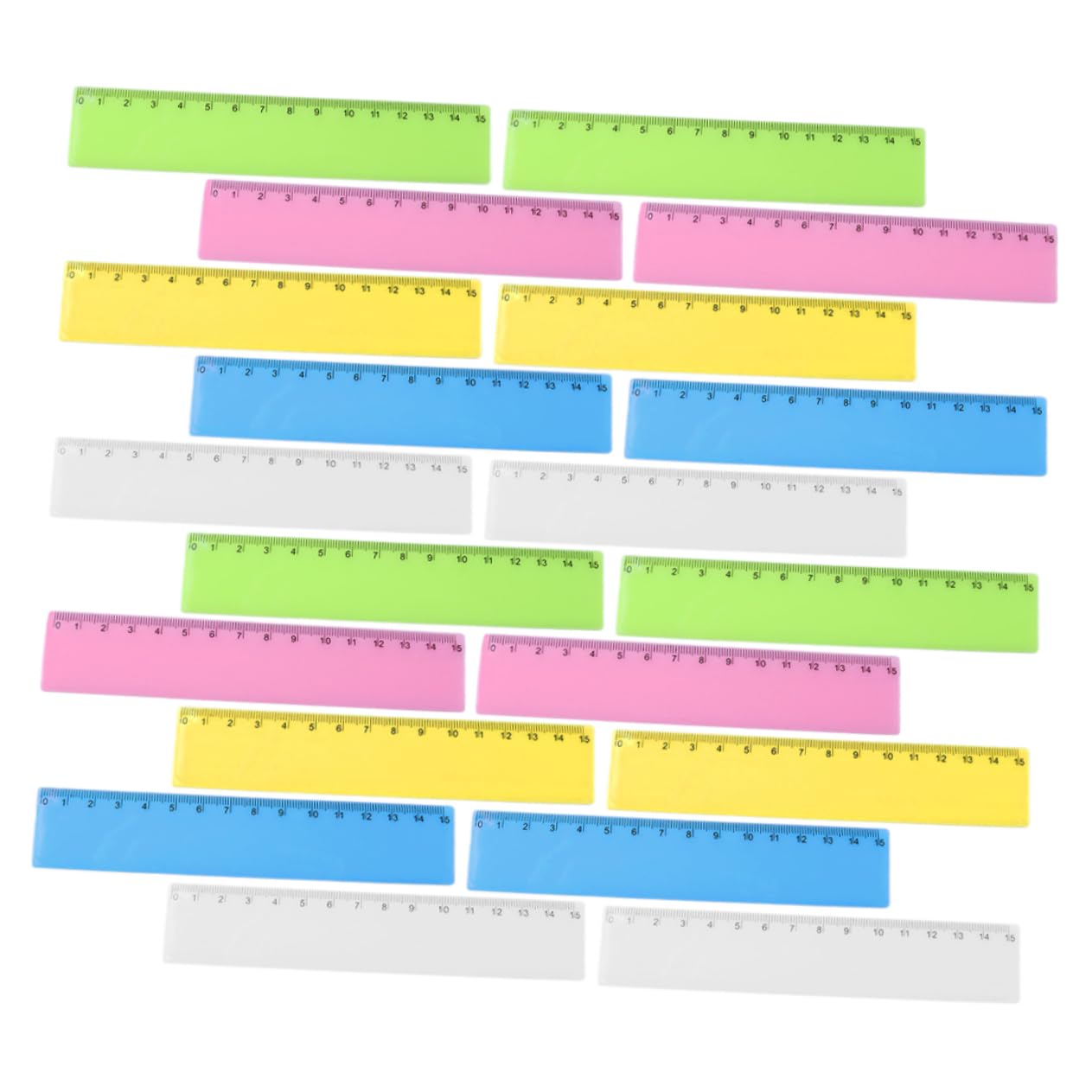 DOITOOL 5 Set Righello Riutilizzabile Per Scuola E Ufficio Righello Per Studenti Design Misurazione Facile E Precisa 25 Pezzi * 5