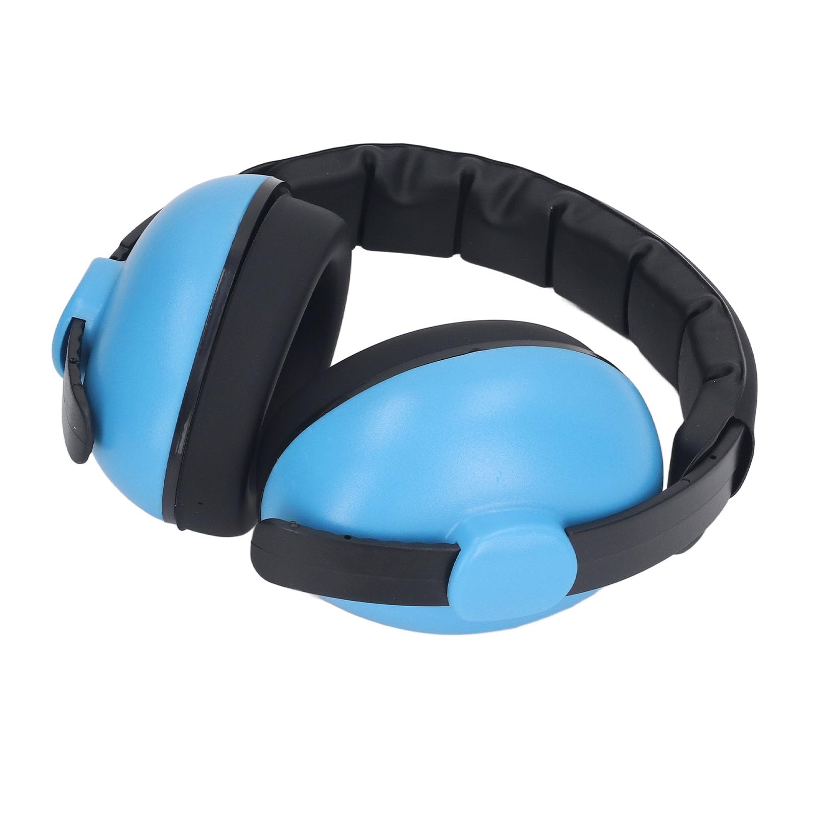 ANGGREK Noise Reduction Ear Muff, ABS Shell Blue Wide Application Sound Headphone Soft Padded Headband for Travel