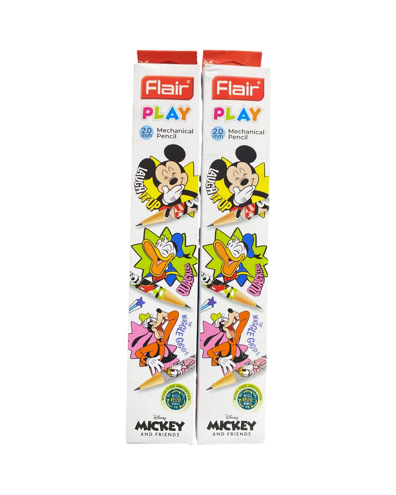 Flair Play 2mm Mechanical Pencil | Pack of 10 × 2 Boxes (20 Pencils Total) | Disney Mickey & Friends Cartoon Edition | Fun, Refillable & Durable Writing Pencils for Kids, Students & Everyday Use-image-46