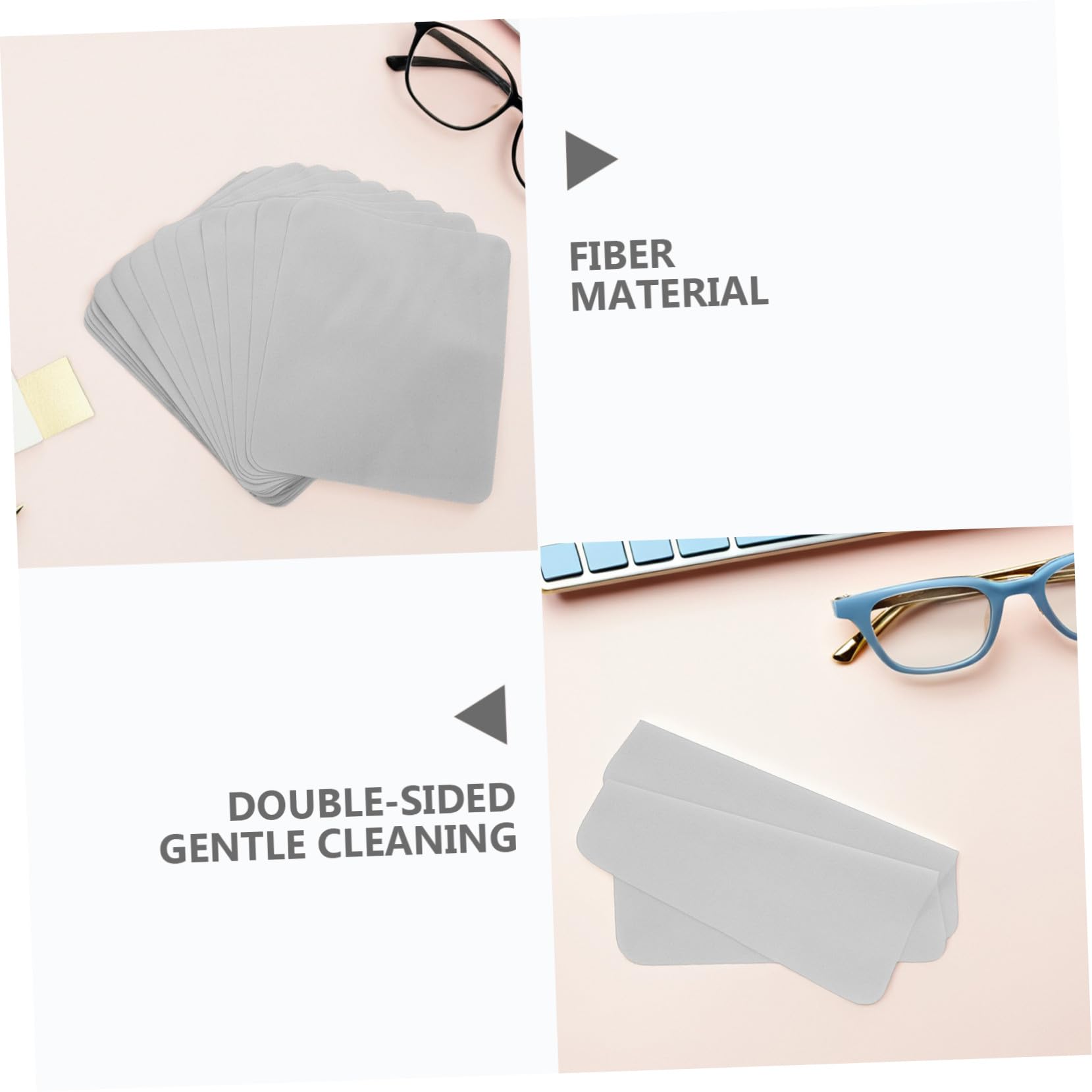 100 Paños De Microfibra Para Gafas Toallitas Para Lentes De Cámaras Paños Para Gafas Trapos De Limpieza De Vidrio