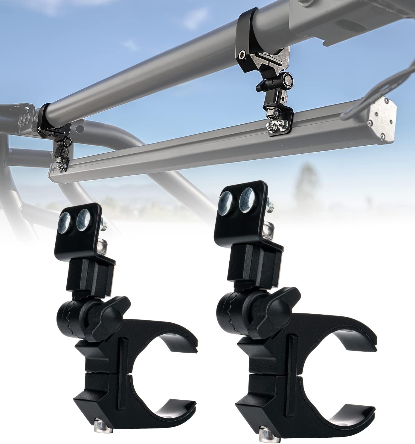 Lupar UTV Chase Lightbars CClamp Mounting Bracket Universal Fits 1.75" 2 Inch