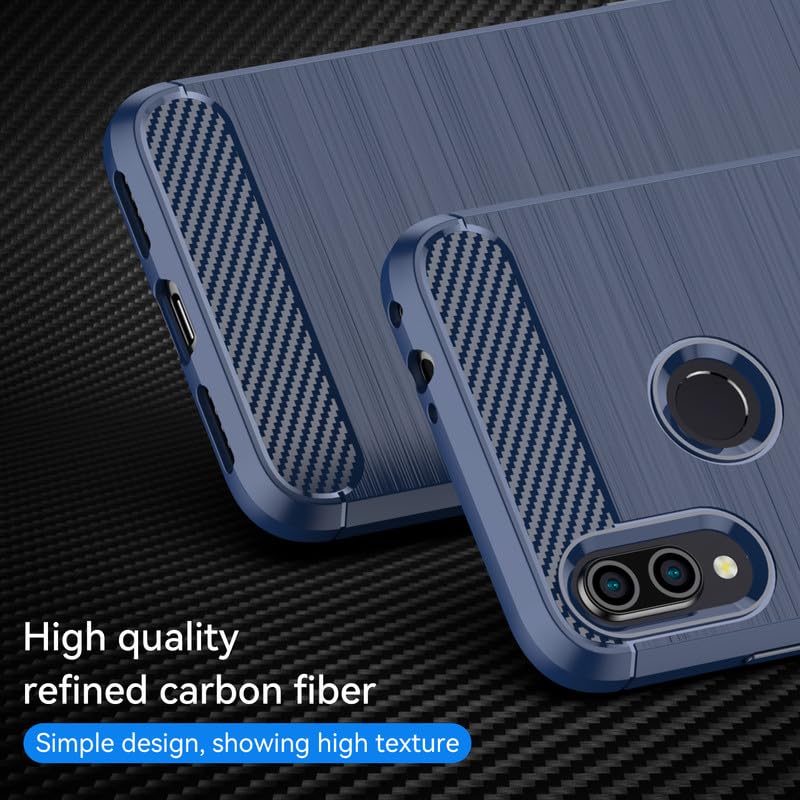 Image of Hybrid Carbon Fiber Back Case for Mi Redmi Note 7 /Note 7 Pro /Note 7s (Blue)