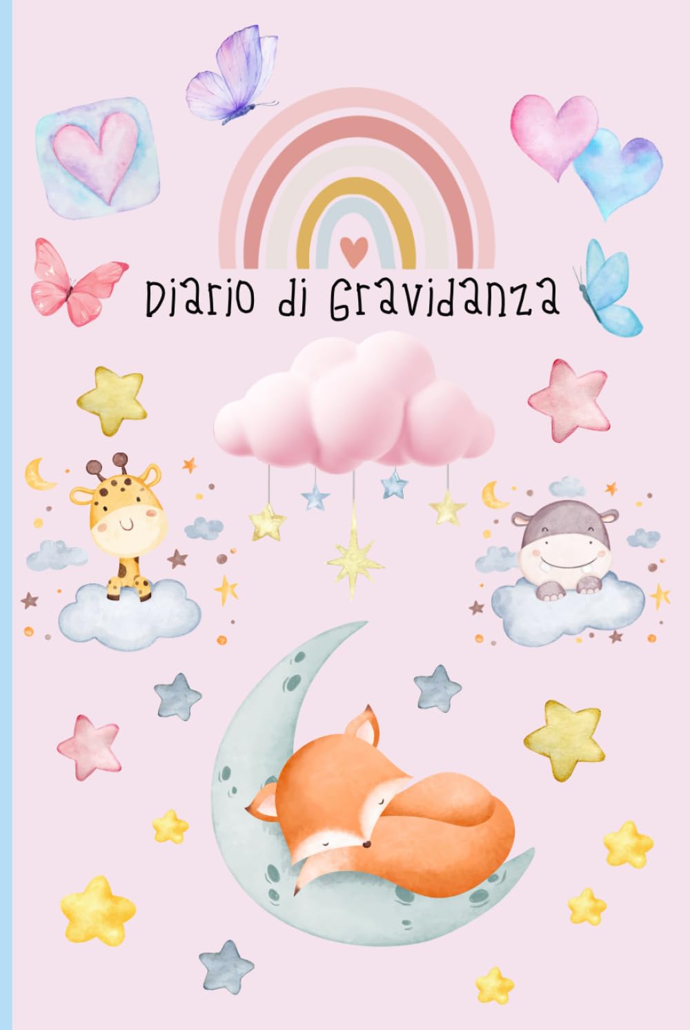 Diario di Gravidanza: un'agenda A COLORI da compilare per raccogliere emozioni e ricordi di questi 9 mesi (cover nuvola rosa copertina rigida)
