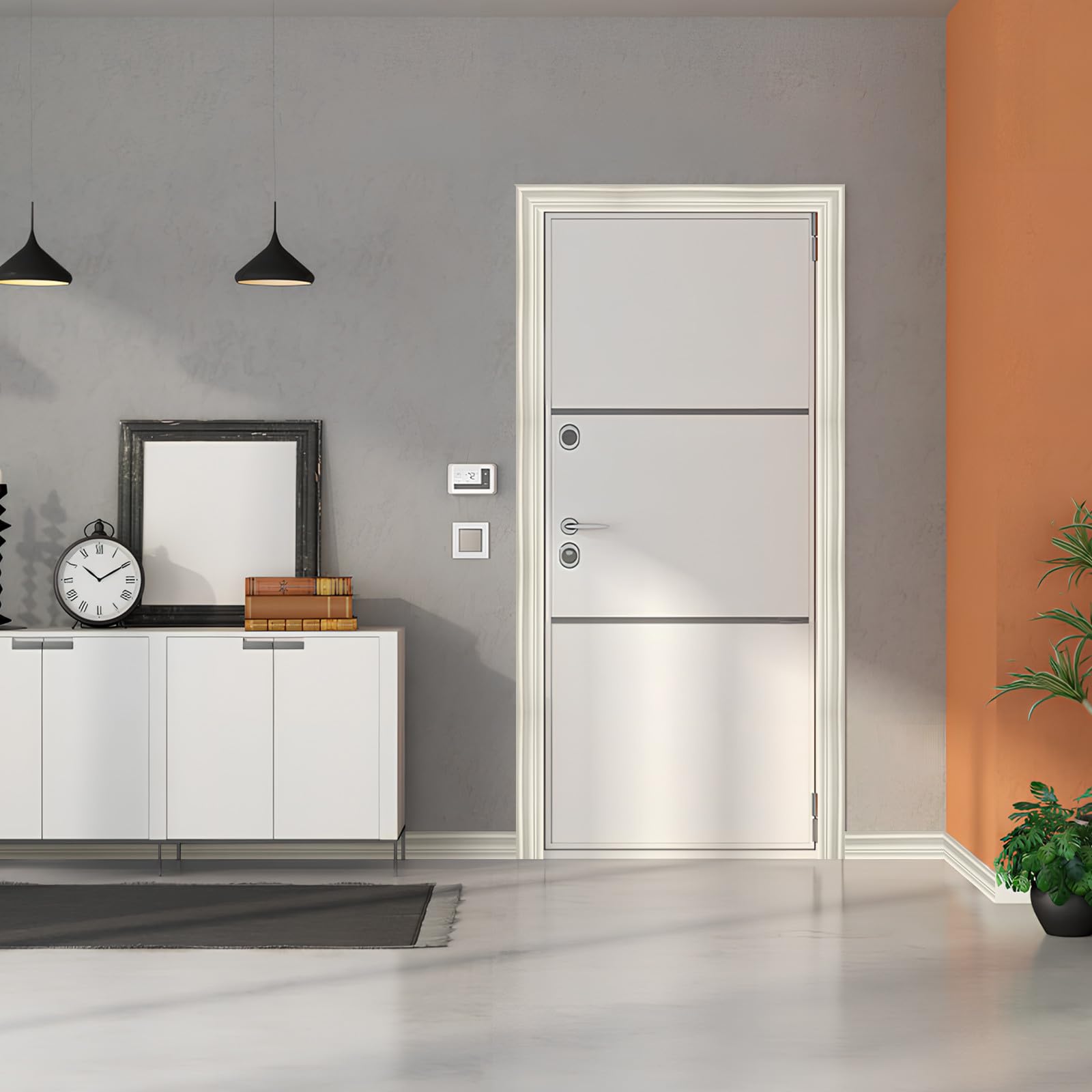 Moldura autoadhesiva de borde flexible para rodapiés y tiras decorativas de pared NBR blanco