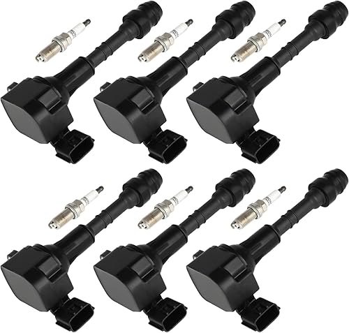 Miniatura 8 de ROADFAR Ignition Coil Coils Pack iridium Spark Plugs set of 6 2002-2012 for Nissan for Infiniti for Maxima for Murano for Pathfinder for Quest for
