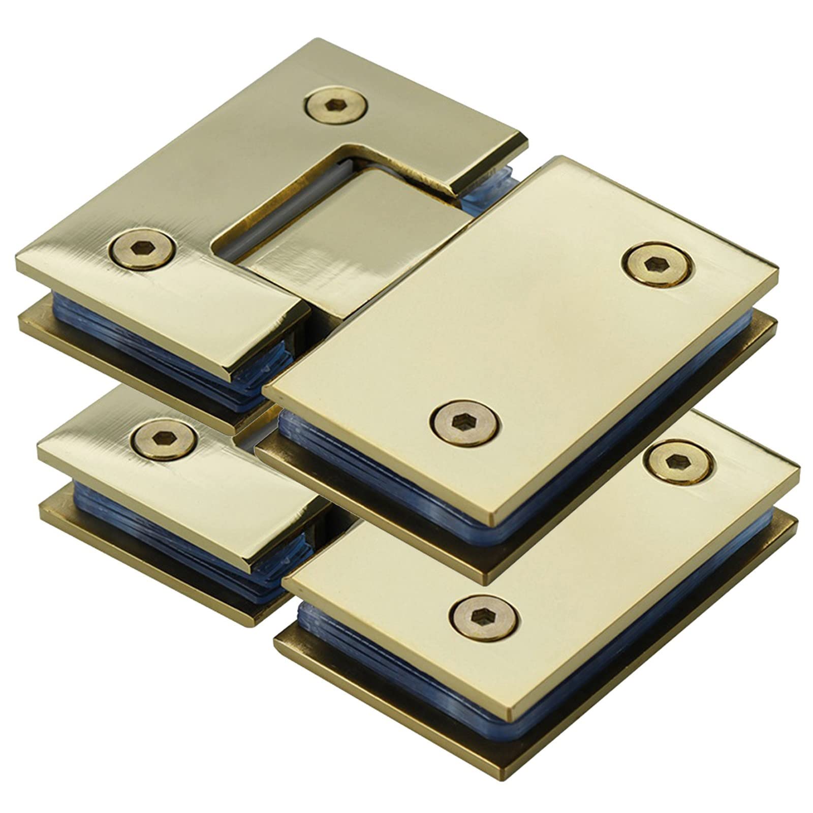 Myxjx One Color Hinges, 2 Pieces Of 304 Stainless Steel, 180° Two-Way Bathroom Glass Clip, 8-12Mm Frameless Shower Door Hinge