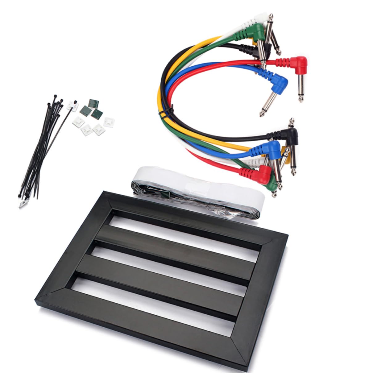 HANABASS Small Guitar Effect Power Bracket Set Compact Pasting Board for Effects Pedals Durable Design Compatible with Classic Moskyc Pedaltrain and More