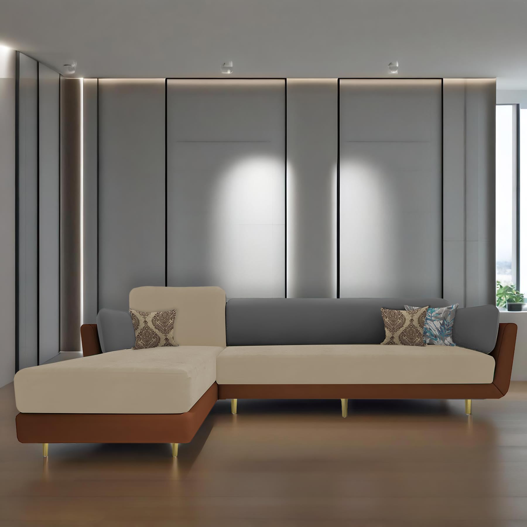 The Mint club Furnitures Harley Sofa Set for Living Room (London Blue, Lhs 6 Seater) (B0DD5JFMZ2) Amazon Price History, Amazon Price Tracker