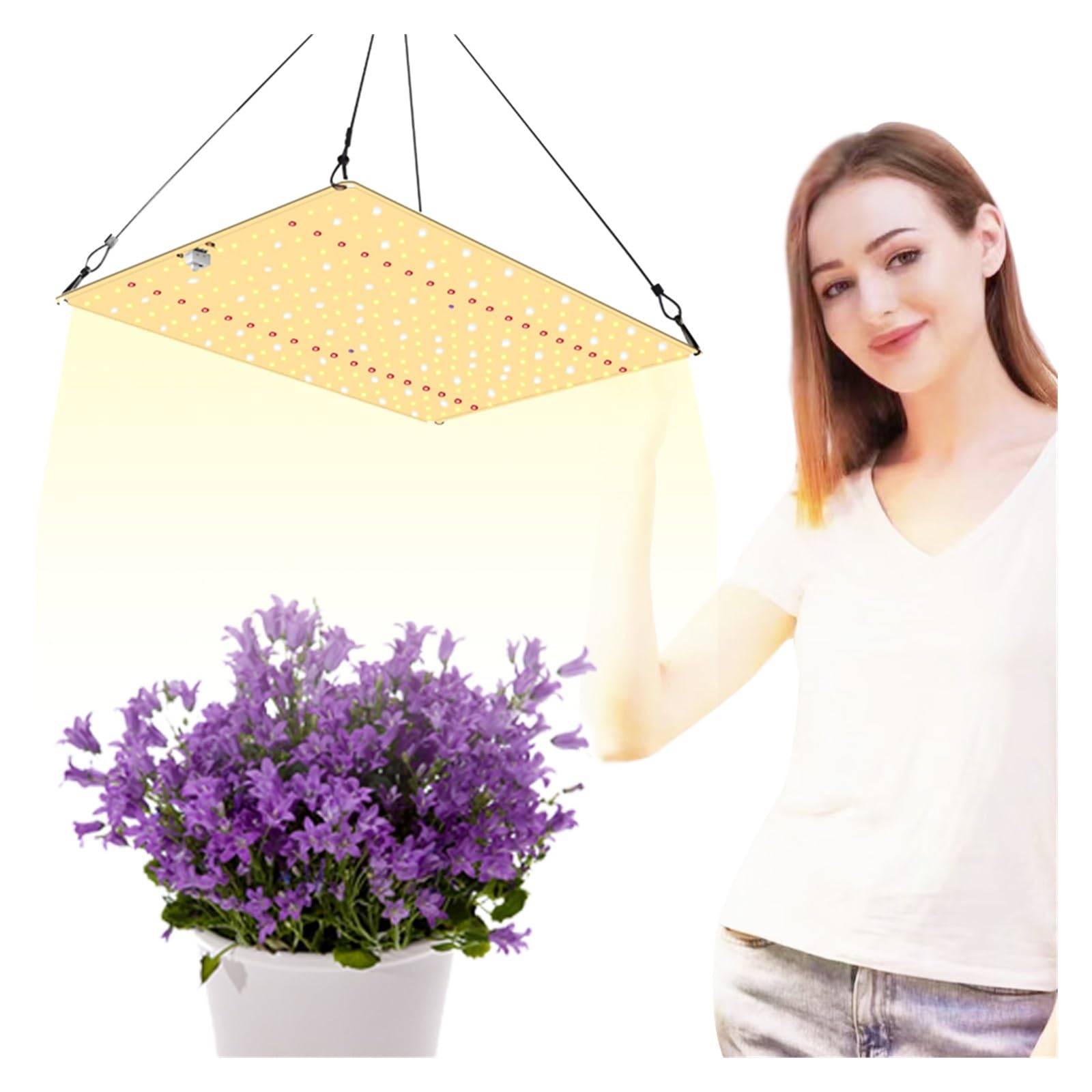 Luz LED para plantas de espectro completo de 600 W, lámpara de cultivo para plantas, plantas de luz ultravioleta de alto PPFD, tienda de campaña de 2 x 3 pies para plántulas, verduras y flores (colo
