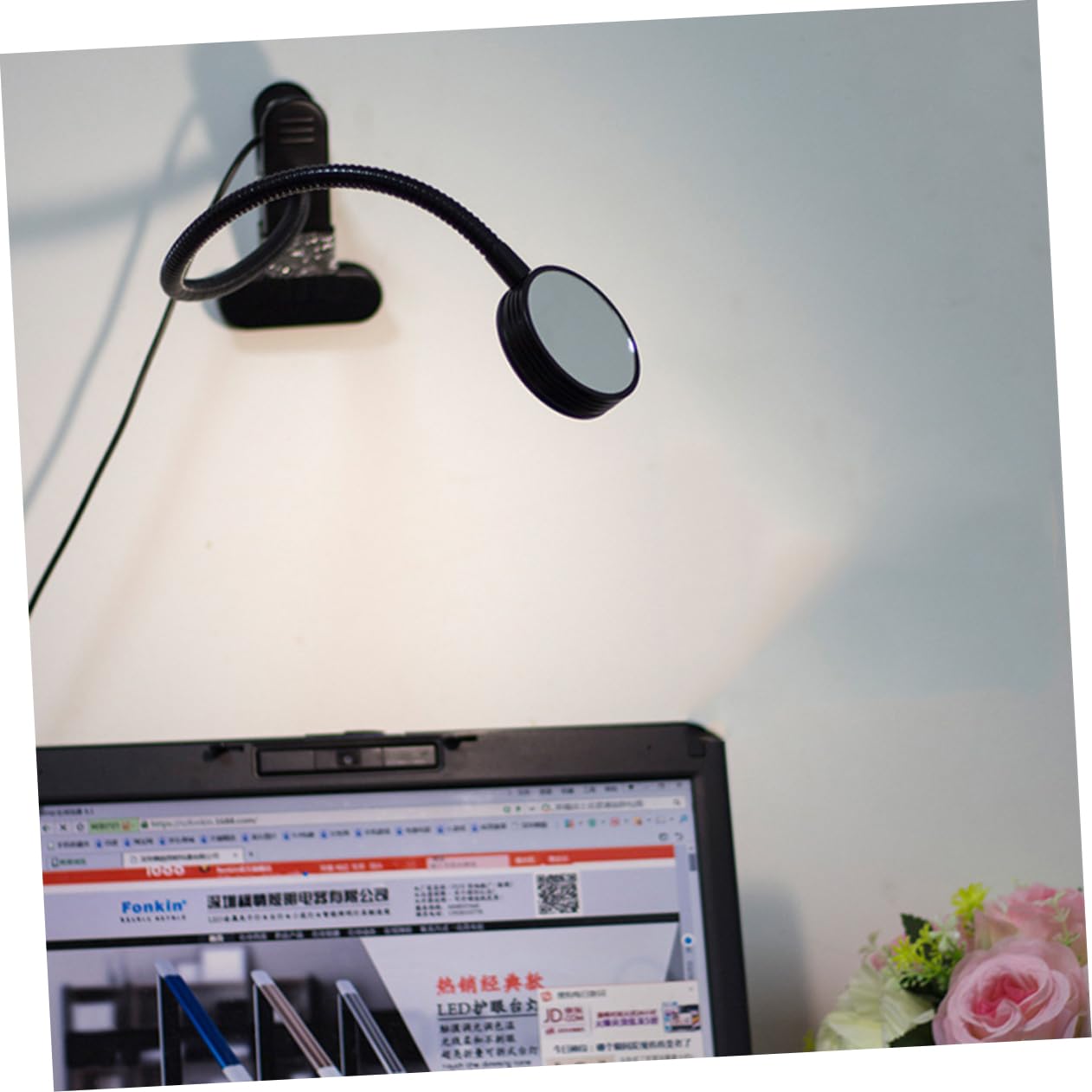 NUOBESTY Clip Reading Light Dimmable Book Lamp with Brightness Modes Gooseneck for Bedside and Desk Use Eye Friendly Black