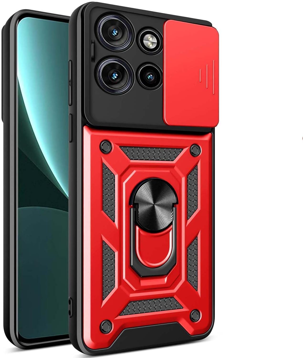 Wellpoint Trendy Compatible Designer for Motorola Moto Edge 50 Neo 5G,Ultra Thin Shockproof Armor Cover with Slide Camera Cover and Magnetic Ring Kickstand, PC+TPU Durable Back Case (B0DGTMS62S) Amazon Price History, Amazon Price Tracker