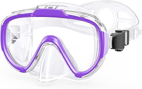 Miniatura 14 de Gafas de natación para adultos y niños, gafas de natación antivaho con cubierta para la nariz, sin fugas, máscara de buceo de esnórquel transparente