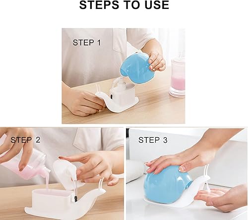 Miniatura 7 de Lindo dispensador de jabón de caracol, dispensador de jabón de manos, dispensador de botellas recargable para jabón líquido, champú para cocina,