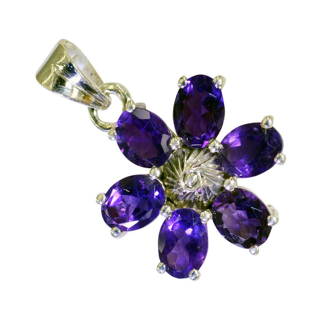 Pendentif Améthyste Véritable Argent Anti Ternes Peau Sensible - 5