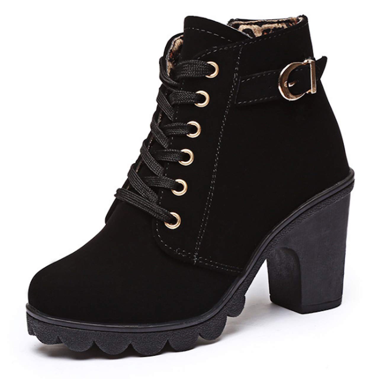 Amazon | [ココマリ] 厚底 ショート ブーツ レディース チャンキー