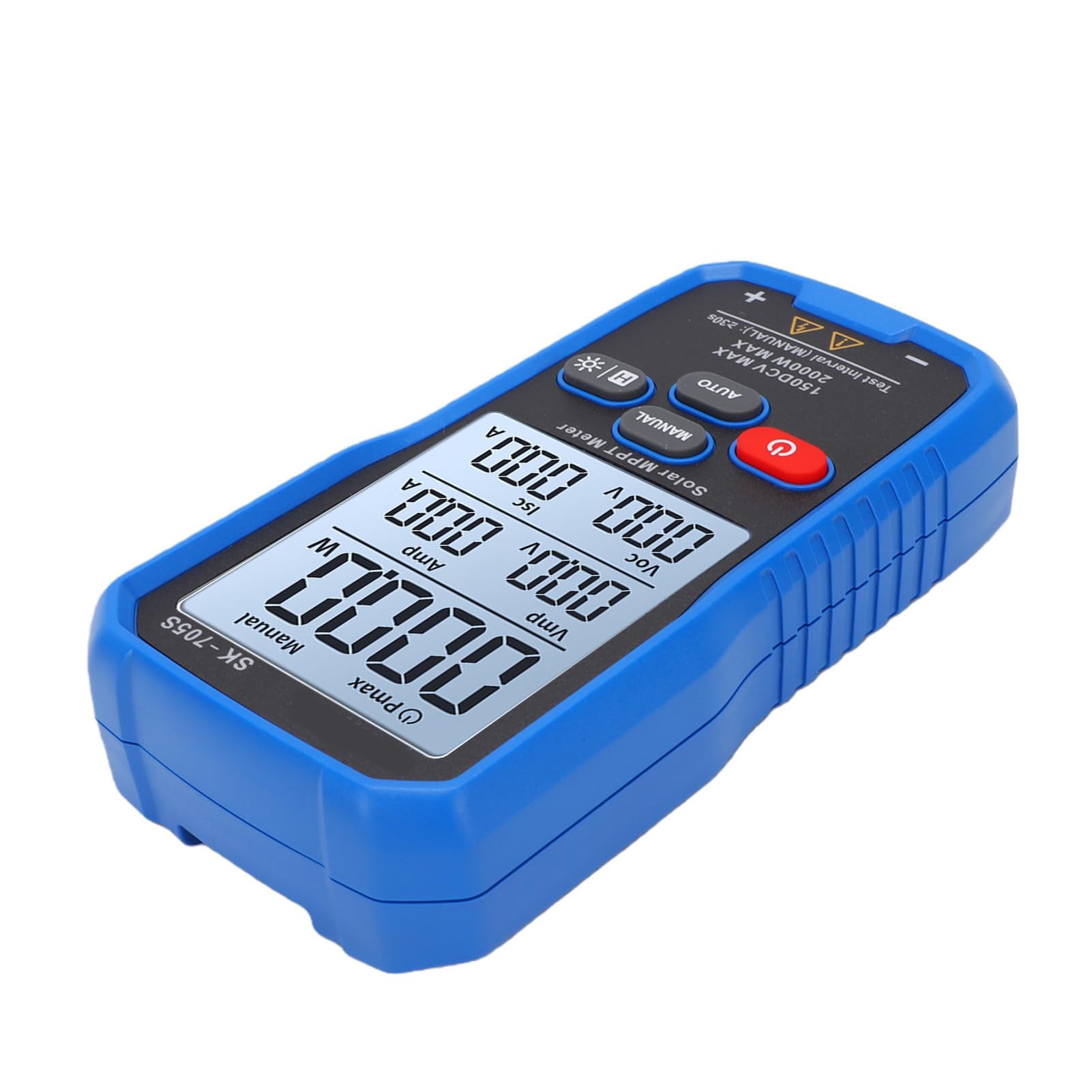 SEAFRONT Zestaw Miernika Mocy MPPT Paneli Słonecznych do 2000W, 150V 45A z | Auto/manual Ranging, 3.2 Cale LCD, Ergonomiczny Design z Wbudowanym Hakiem, do badań w Budownictwie elektrowni.