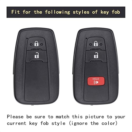 Miniatura 10 de TANGSEN Funda inteligente para llavero compatible con Toyota Avalon Camry Corolla Hatchback C-HR Prius Prime RAV4 2 3 4 botones sin llave control