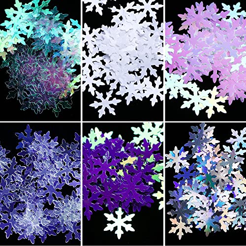 Snowflake Glitters For Nail Art, 24Grids Christmas Nail Flakes Holographic Snowflake Nail Glitters Winter Nail Art Designs Laser Sparkly Confetti Snowflakes For Christmas Party Decorations Supplies #TOP4