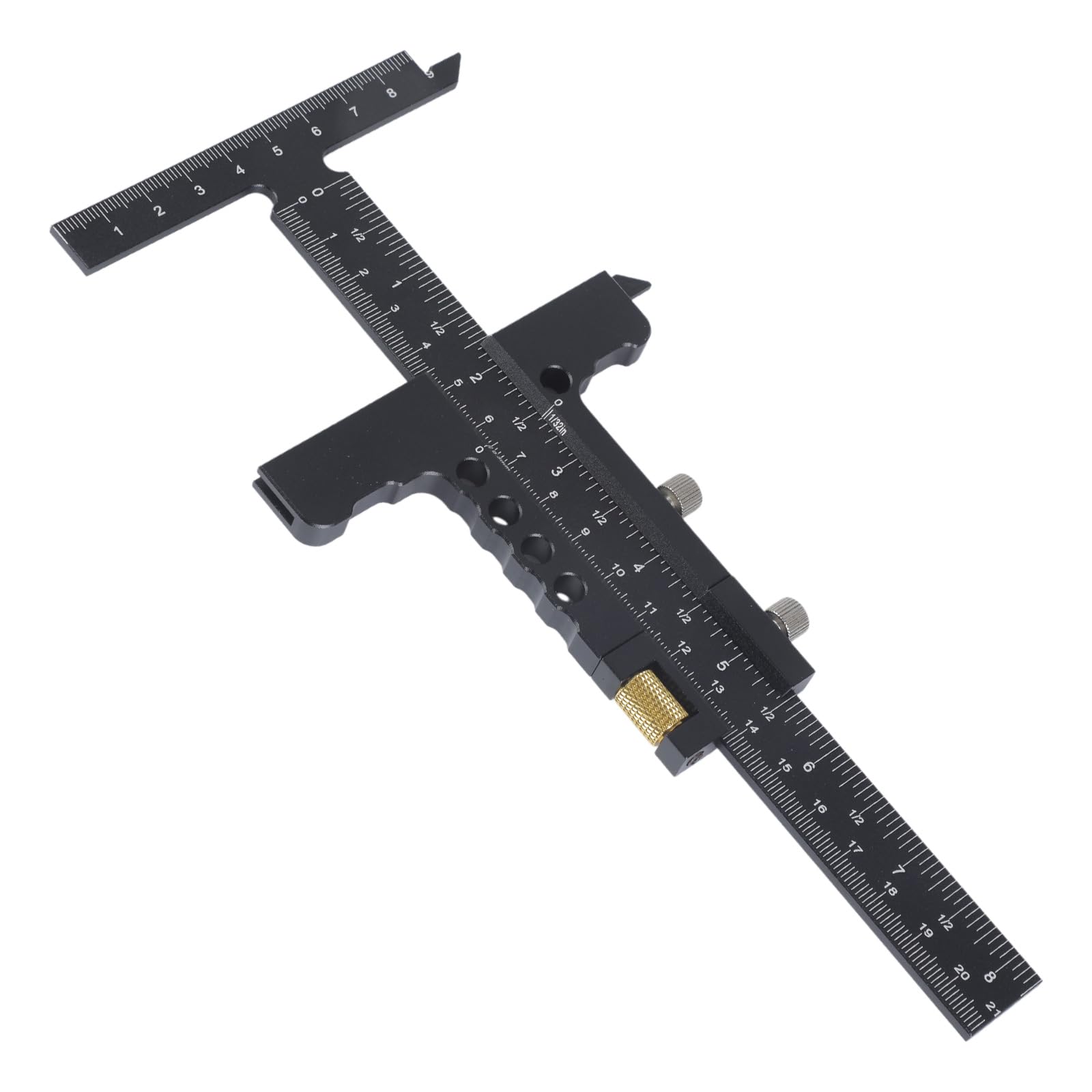 Woodworking Marking Ruler T-shaped Measuring Woodworking Device Depth Gauge Device Sliding Edges