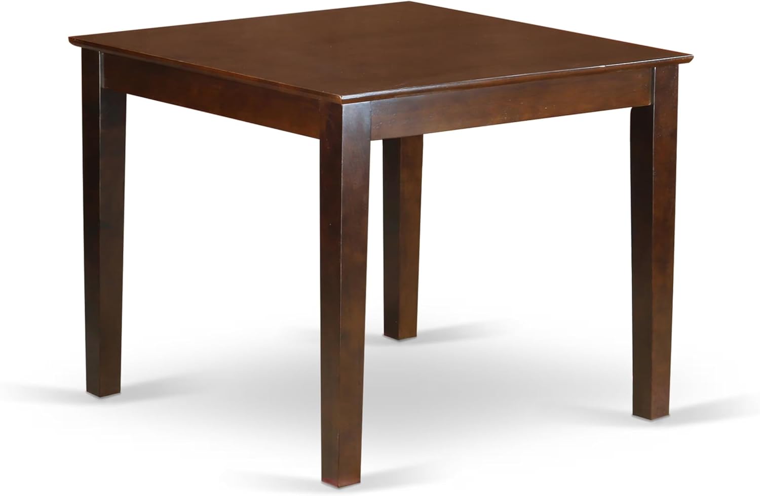 East West Furniture OXCA3-MAH-W 3 Piece Kitchen Table Set for Small Spaces Contains a Square Dining Room Table and 2 Solid Wood Seat Chairs, 36x36 Inch, Mahogany