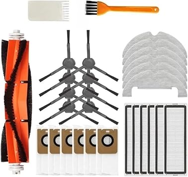 TEidea Vacuum Cleaner Accessory Dust Bag Main Brush Mop Side Brush Hepa Filter, Compatible for Xiaomi Dreame Bot Z10 Pro L10 Plus Color 29pcs