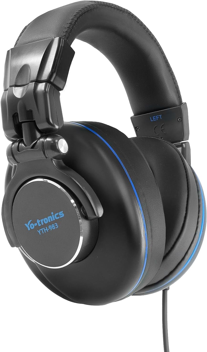 Y YO-TRONICSProfessional Over Ear DJ Headphones, Black
