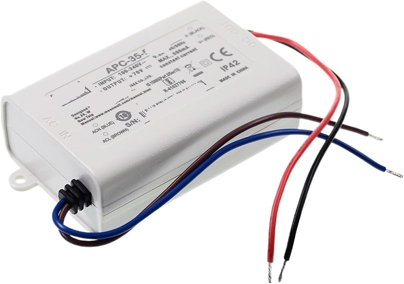 APC-35 スイッチング電源 LED照明定電流防水 350/500/700/1050mA(APC-35-500 500mA)