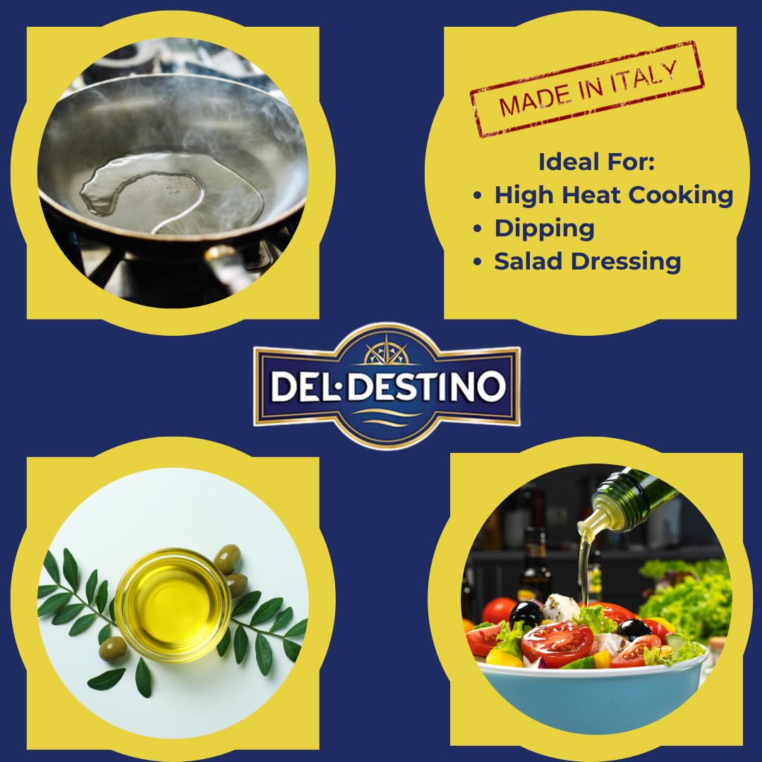 Del Destino Pomace Oil, Milder Olive Taste, Product of Italy - 1 Gallon Tin