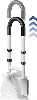 Adjustable Height Bathtub Handle Grab Bar, Bathtub Safety Rail & Shower Grab Bars for Seniors, Baby, Elderly, and Disabled, Fits 3"–7" Tub Walls, Waterproof Non-Slip Handle and Holds 300lbs