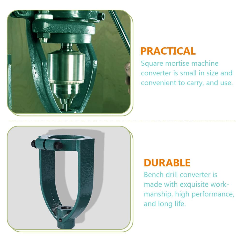Operitacx Bench Drill Square Hole Converter Mortising Attachment for Tenon Tools Mortise and Tenon Kit Easy Installation for Woodworking Projects