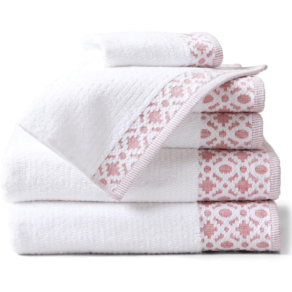 Juego de toallas suaves y absorbentes con relieve elegante para baño