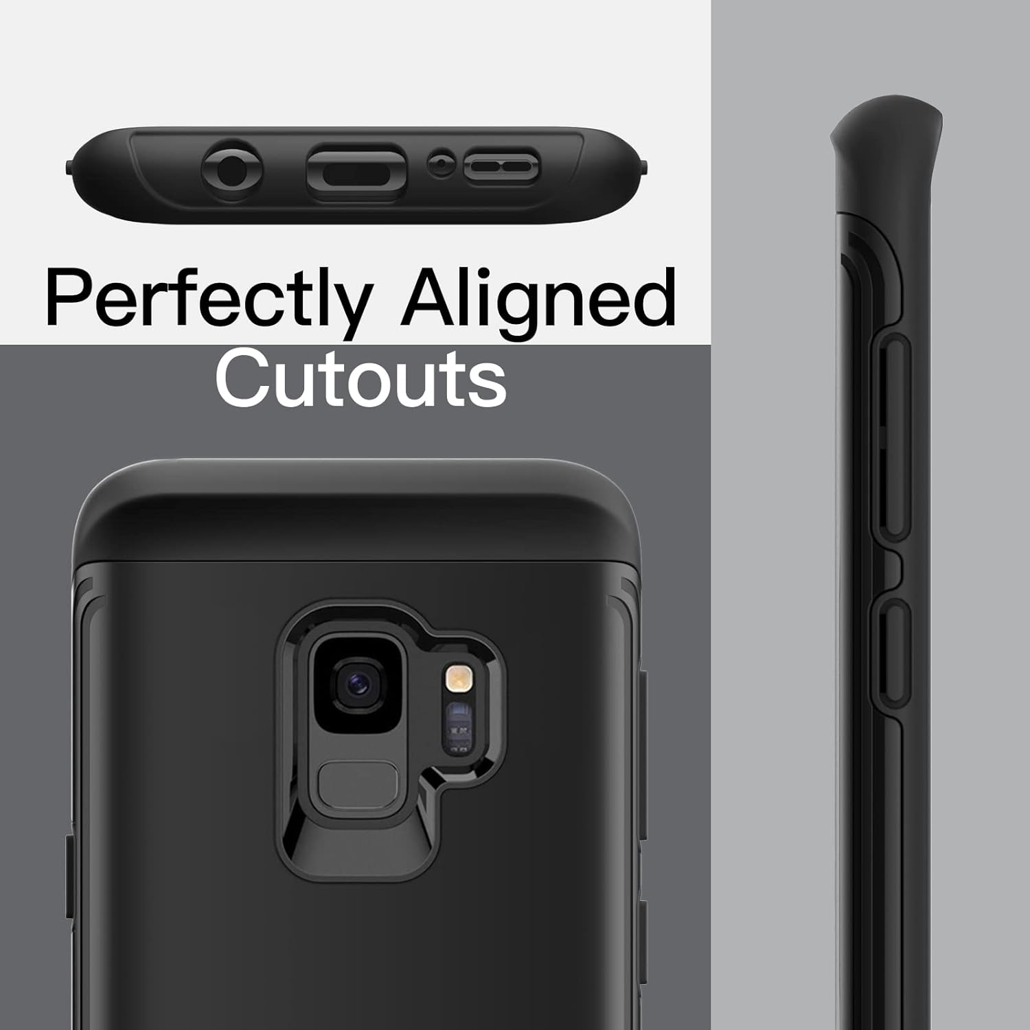 JETech Heavy Shockproof Case for Samsung Galaxy S9, Dual Layer Rugged Protective Phone Cover with Shock-Absorption (Black) 7 61unkzBQgoL. AC SL1500