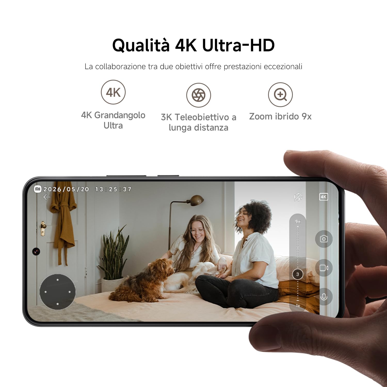 XIAOMI C701 Pro Telecamera di Sicurezza da Interni 4K+3K a Doppia Lente