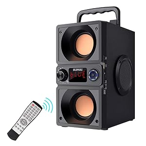 Altavoz Bluetooth Potente 40W (60W Pico) con Doble Subwoofer y Bajo Pesado, Altavoz Portátil Bluetooth 5.0 para Exterior, Soporta FM Radio y Sonido Estéreo para Casa y Fiesta