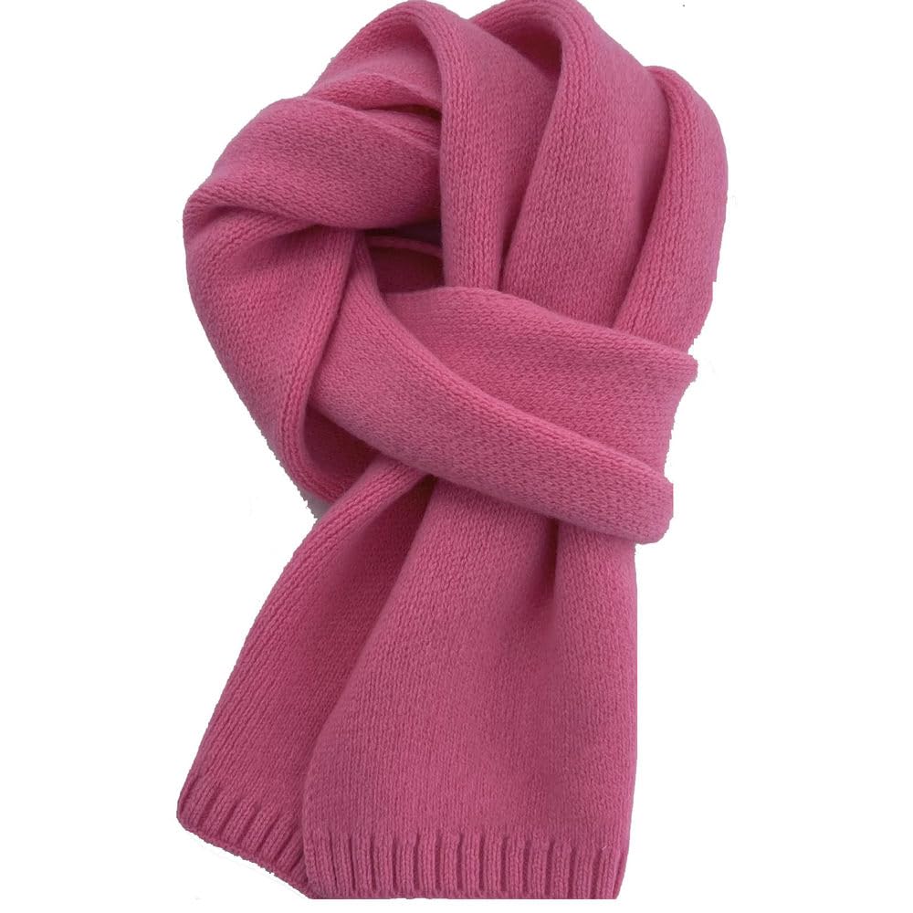 LINYUMEILL 100% Pure Wool Scarf~Wool Camel Beige Warm Knitted Scarf With Men'S And Women'S Scarves,Pink