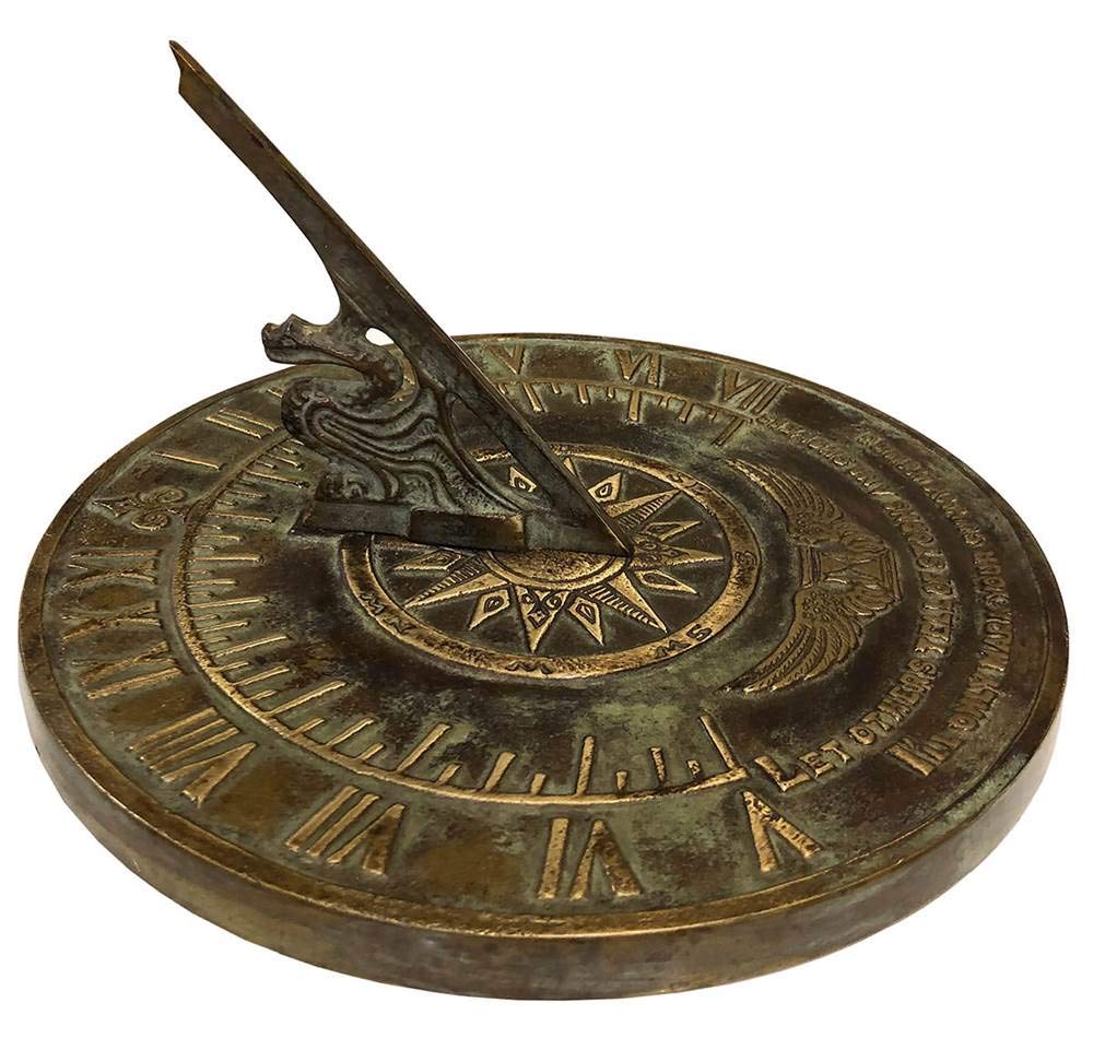 Rome Industries 1820 Solid Brass Colonial Sundial