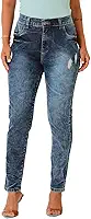 Calça Jeans Feminina com Lycra Slim Cintura Alta Confortável Macia Não Marca Levanta Bumbum Estilosa