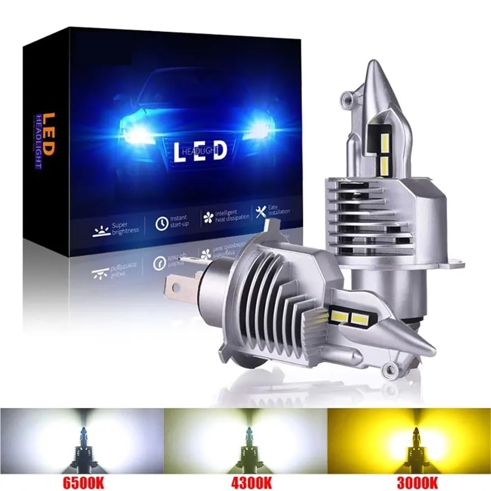 H4 Led 9003 HB2 Żarówka reflektora samochodowego 80W 12V 24V 6000K 4300K ​​3000K 8000K Super Led H4 Lampa samochodowa CSP Światło 16000LM(8000K,2PCS_H4/9003/HB2 HI/LO)