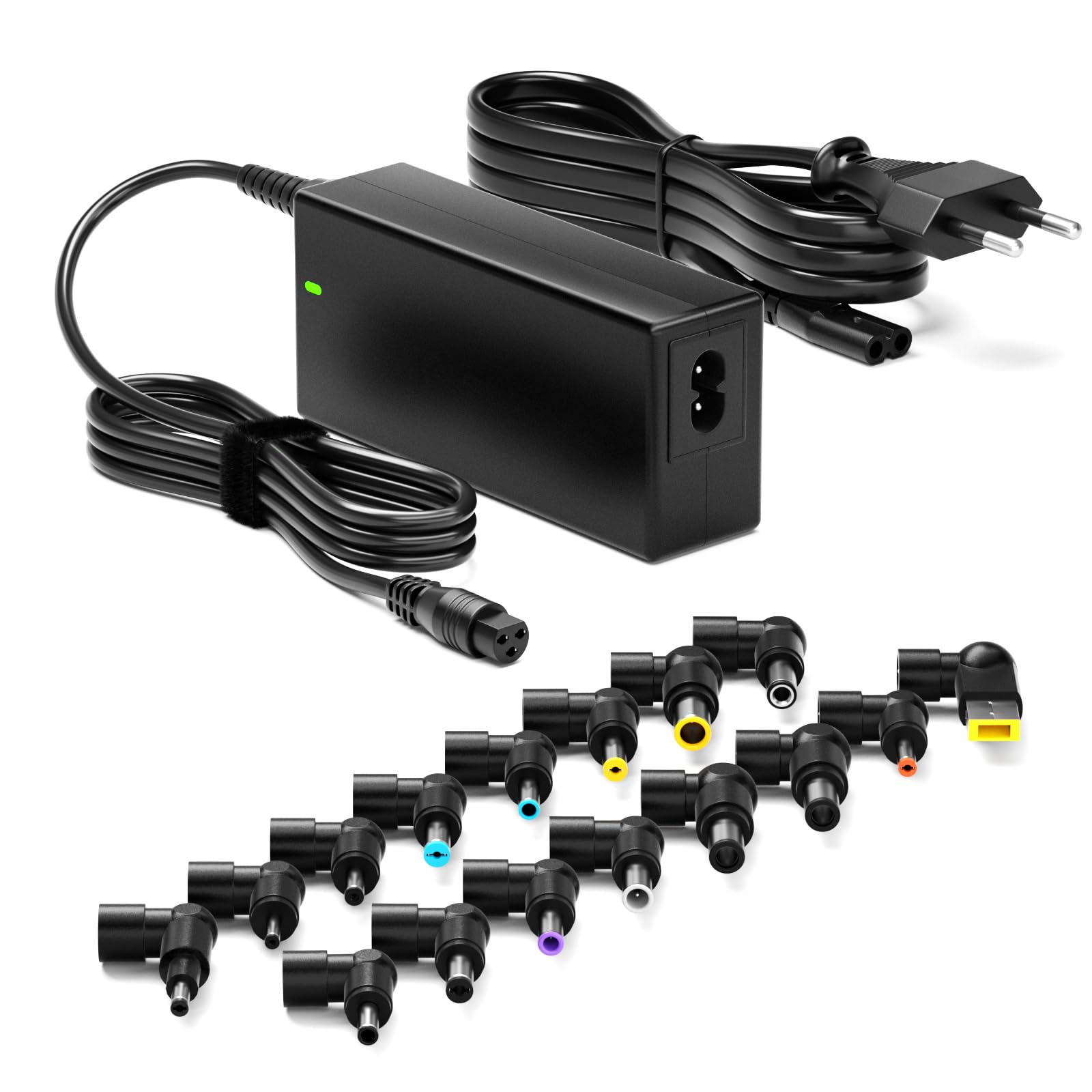 Zolt Uniwersalny zasilacz 90 W, 15 V, 16 V, 18,5 V, 19 V, 19,5 V, 20 V, DC, dla HP Dell Acer Asus, Lenovo Toshiba Samsung Sony, 16 złącze DC