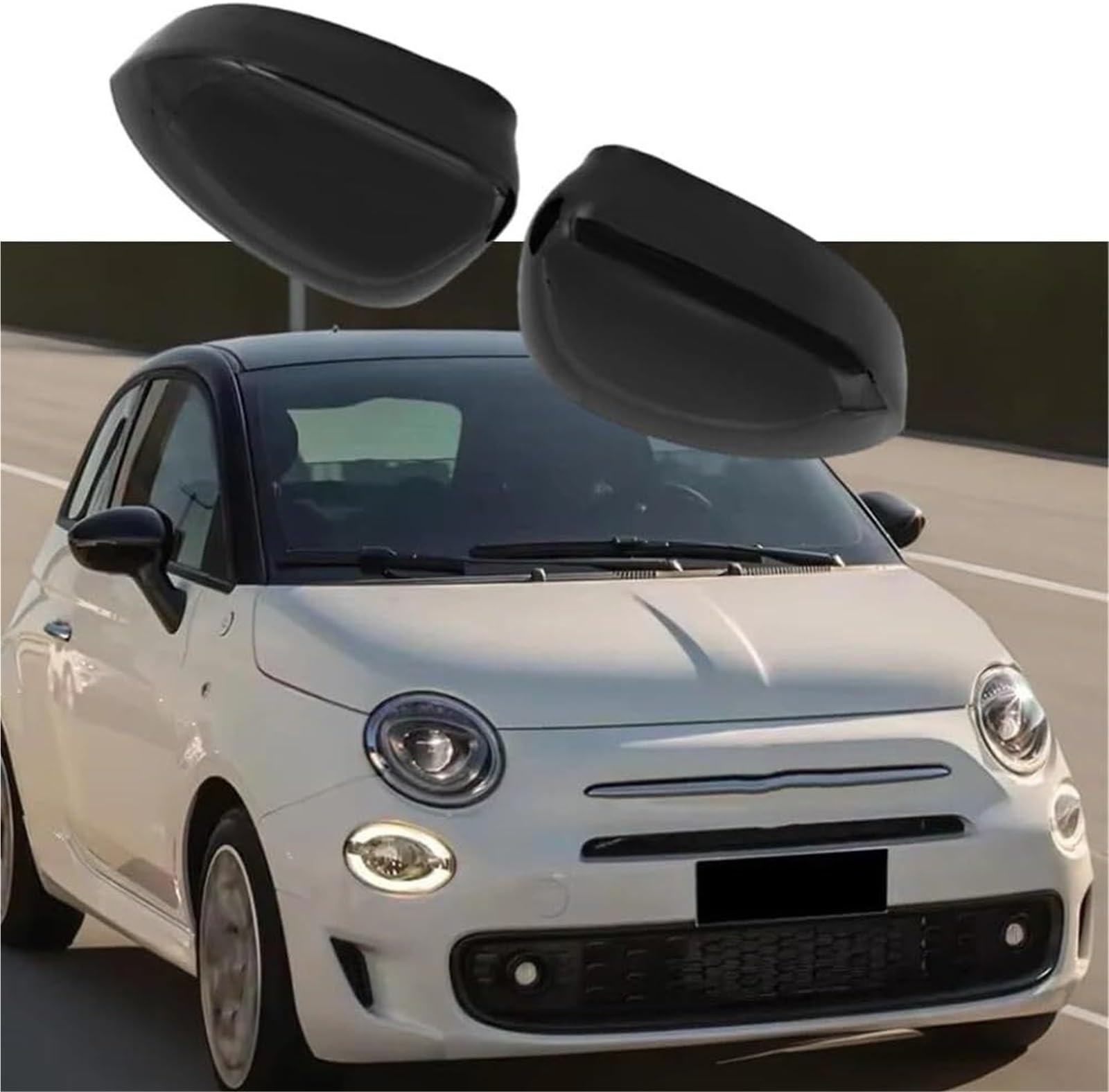 Genérico Gruppo specchietto retrovisore Per specchietti retrovisori laterali Per Fiat 500 2007-2023 Accessori
