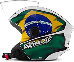 Pro Tork Capacete New Liberty Three Patriota 56 Branco/Verde